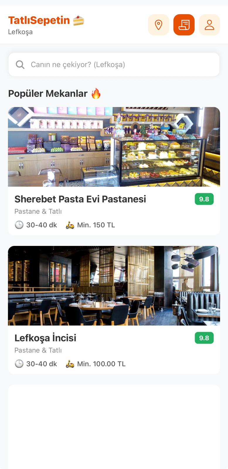 TatlıSepetin Mobil Uygulama